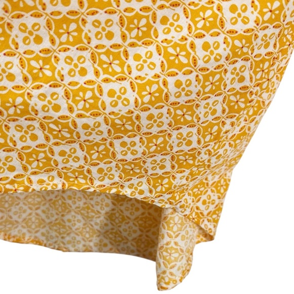 MAEVE Petrin Orange Floral Patterned Button Down Women's Shirt Size 14 - Picture 5 of 9